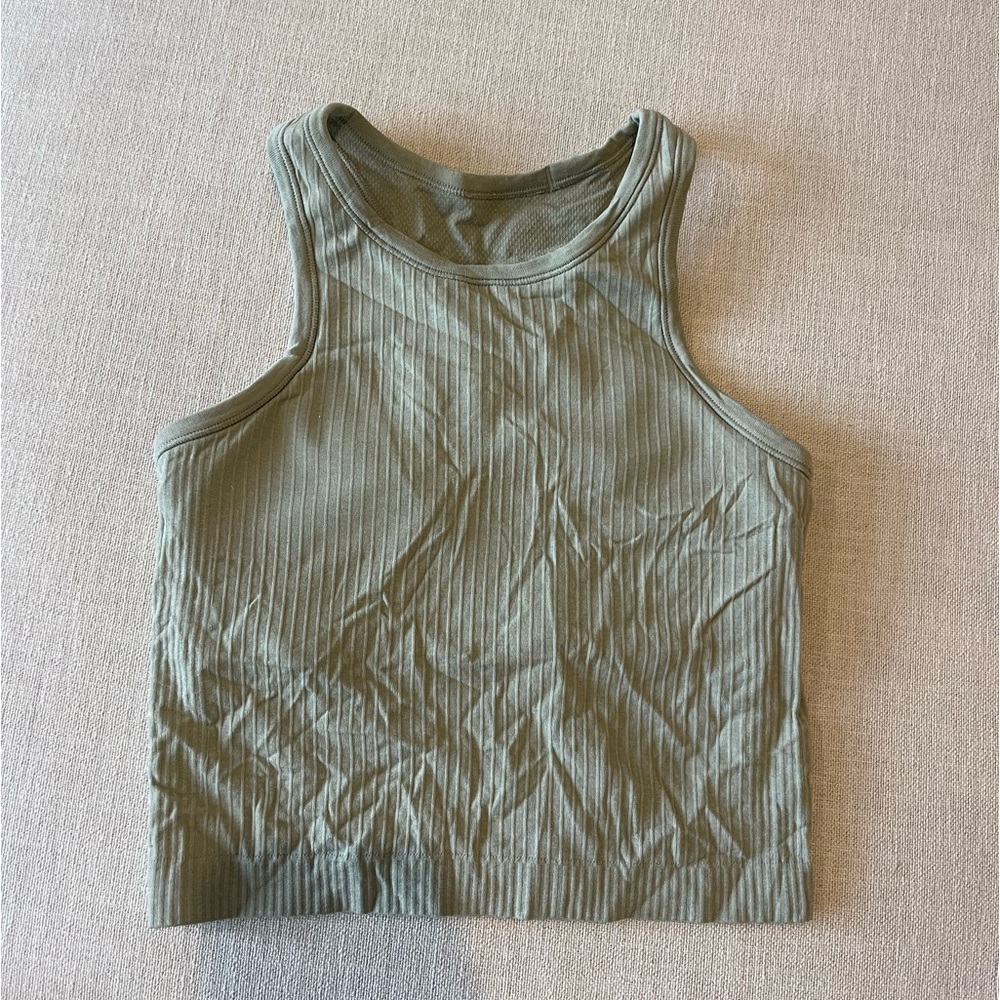 lululemon ebb to street cropped racerback tank top